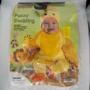 Easter Spirit Halloween Fuzzy Duckling Yellow Duck Infant Baby Costume Sz 0-6m